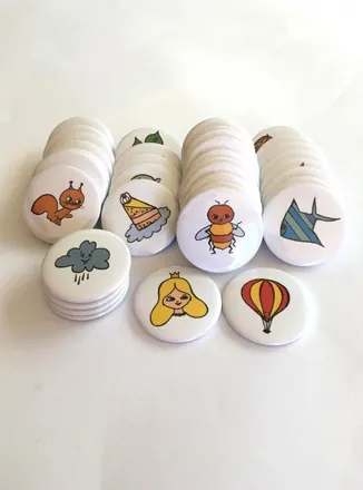 Poznávací magnety průměr 58mm, motiv R161 (větší)