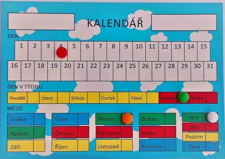 Kalendář na magnetické fólii A4